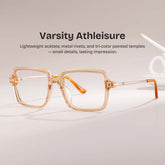Asher Brown Rectangle Glasses