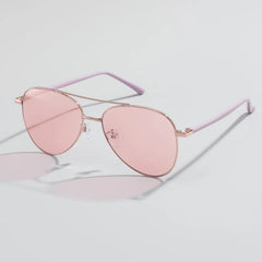 Paige Aviator Rose-Gold Sunglasses