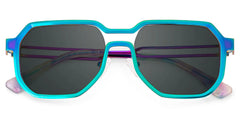 Hype Geometric Iridescent Glasses