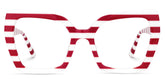 Pavia Butterfly Red Striped Glasses
