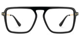 Briannie Aviator Black Glasses