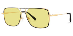 Bowdry Aviator Black Sunglasses