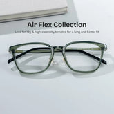 Lily Rectangle Green Glasses