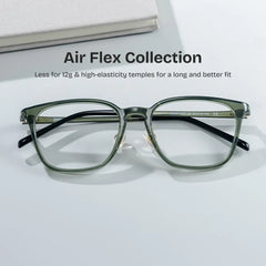Lily Rectangle Green Glasses
