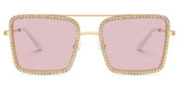 Diva Square Gold Sunglasses