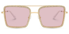 Diva Square Gold Sunglasses