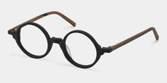 Otto Round Black Glasses