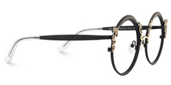 Nelida Round Black Gold Glasses