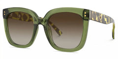 Ebony Square Green Tortoise Glasses