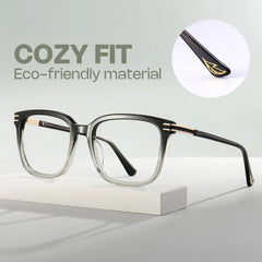 Kenny Square Gray-Clear Glasses