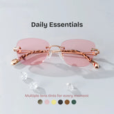 Seth Rectangle Rose Gold Glasses