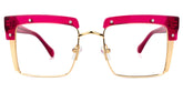 Kiana Square Bright-Pink Glasses