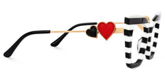 Cagle Cateye Black-White Glasses