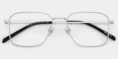 Leah Rectangle Silver Glasses