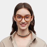 Talia Square Yellow Glasses