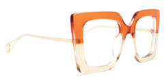 Qatar Square Orange Glasses