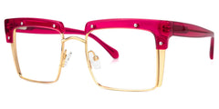 Kiana Square Bright-Pink Glasses