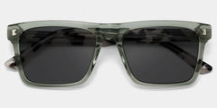 Henry Rectangle Gray Green Glasses
