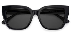 Tamarrah Cateye Black Sunglasses
