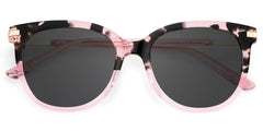 Mailyn Round Pink Tortoise Glasses