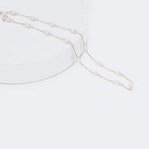 Stylish Elegant Pearl Gold Eyeglasses Chains