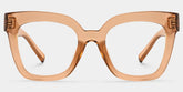 Malcolm Square Beige-Clear Glasses