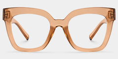 Malcolm Square Beige-Clear Glasses