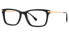 Zane Rectangle Black Glasses