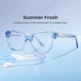 Charlotte Blue Cat eye Glasses