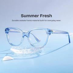 Charlotte Blue Cat eye Glasses