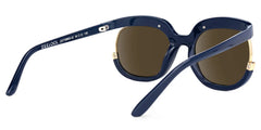 Darice Round Dark-Blue Sunglasses