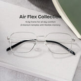 Leah Rectangle Silver Glasses