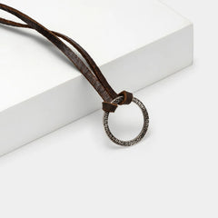 Adjustable Eyeglasses Leather Strap Alloy Ring