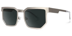 Barber Geometric Silver Glasses