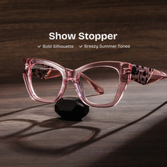 Skylar Butterfly Clear Pink Glasses