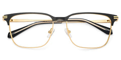 Marshall Rectangle Black Gold Glasses