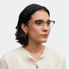 Lacey Browline Black Glasses