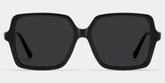 Elena Black Square Sunglasses