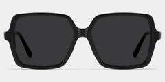 Elena Black Square Sunglasses