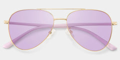 Paige Aviator Rose-Gold Sunglasses