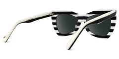 Bernita Geometric Black-White Glasses
