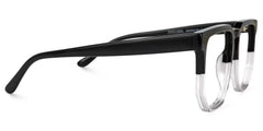 Matherne Square Black-Clear Glasses