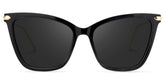 Hilary Butterfly Black Sunglasses