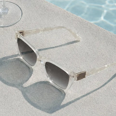 Miranda Clear Yellow Cat eye Sunglasses