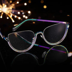 Sparkle Cateye Iridescent Glasses
