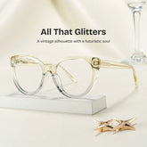 Kiera Cat-eye Green Glasses
