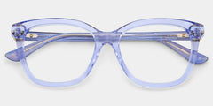 Isabella Clear Blue Square Glasses
