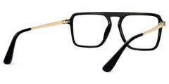 Briannie Aviator Black Glasses