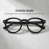 Frances Round Black Glasses