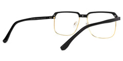 Cherron Browline Black-Gold Glasses